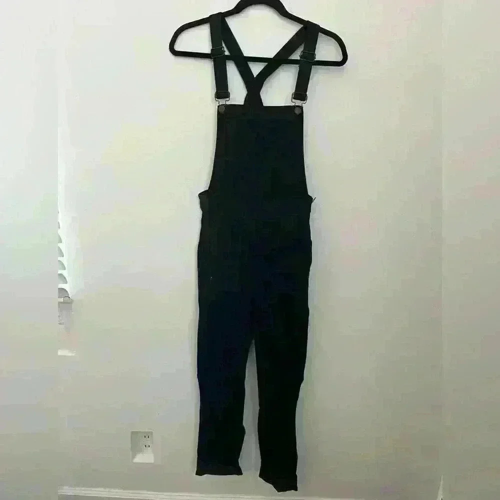 Madewell black denim overalls sz s